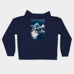 Japanese Landscape (Inverted) Kids Hoodie